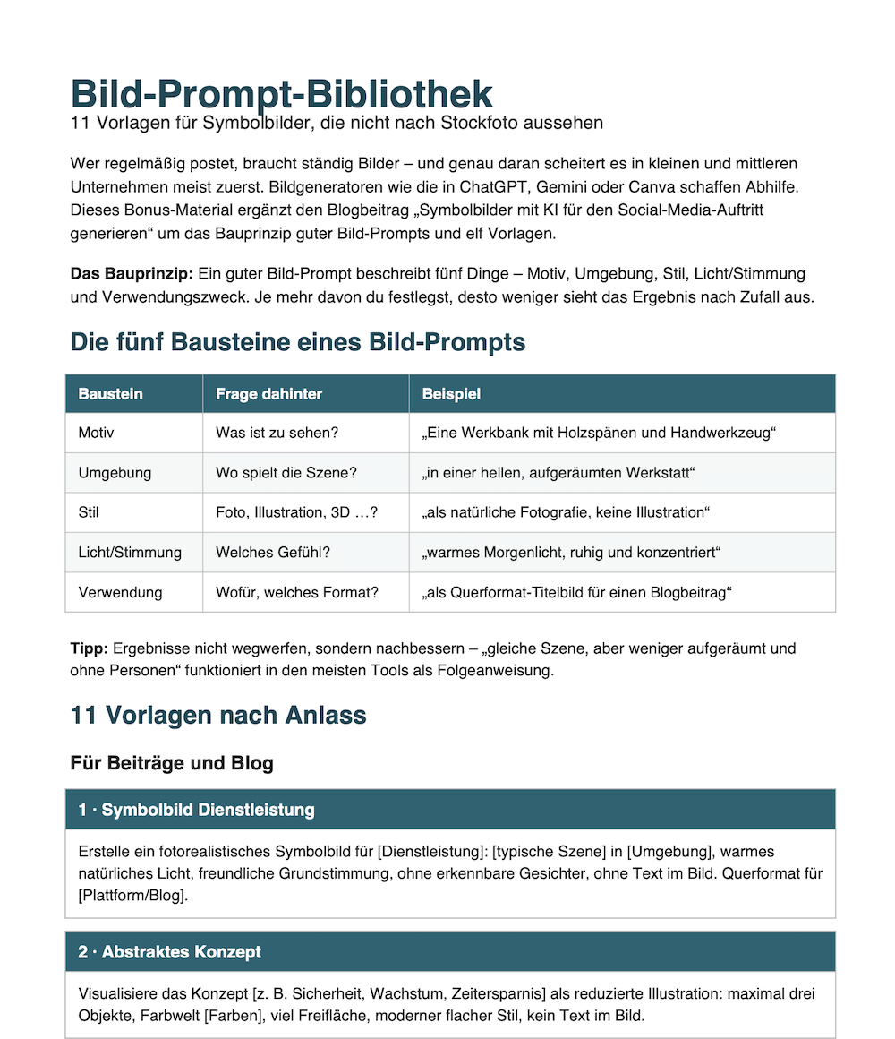 Prompts für bessere Bilder