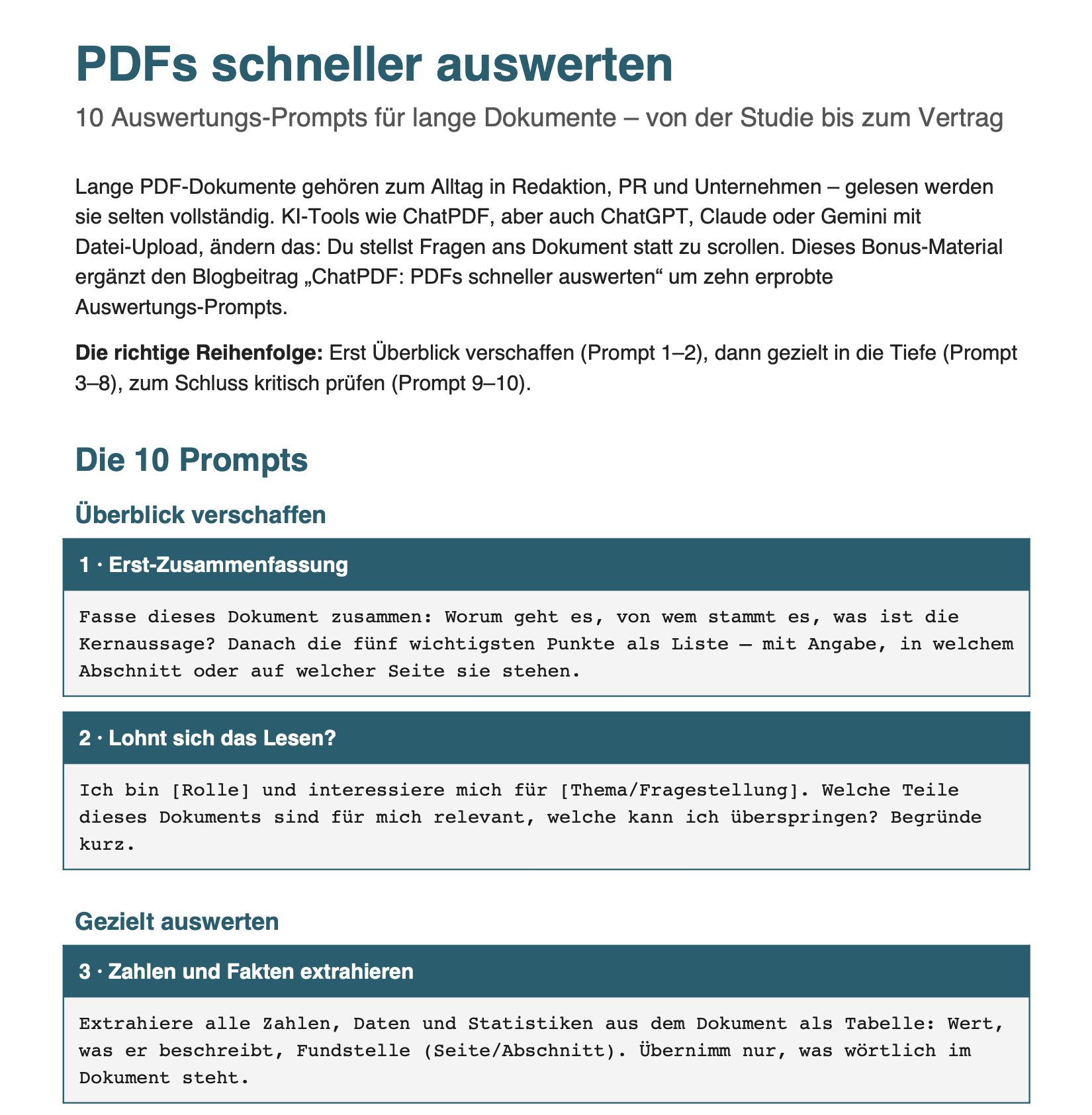 Dokumente effizienter analysieren